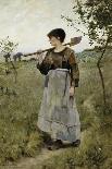 The Blue Umbrella. 1890-Charles Sprague Pearce-Giclee Print