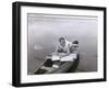 Charles Steinmetz German-American Mathematician Worked in His Canoe, Ca. 1900-null-Framed Photo