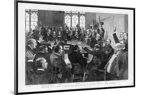 Charles Stewart Parnell is Re- Elected as Leader of the Irish Party in Committee Room 15-T. Walter-Mounted Art Print