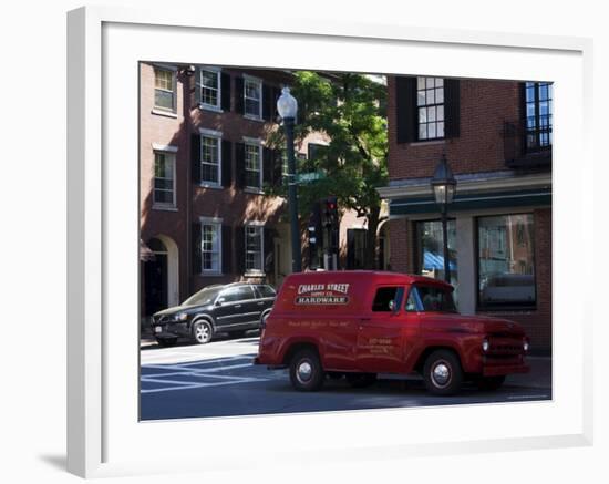 Charles Street, Beacon Hill, Boston, Massachusetts, New England, USA-Amanda Hall-Framed Photographic Print