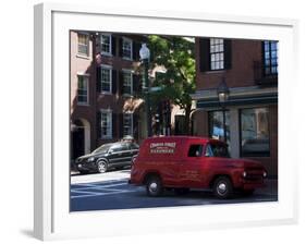 Charles Street, Beacon Hill, Boston, Massachusetts, New England, USA-Amanda Hall-Framed Photographic Print