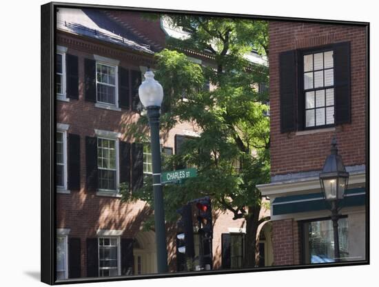 Charles Street, Beacon Hill, Boston, Massachusetts, USA-Amanda Hall-Framed Photographic Print