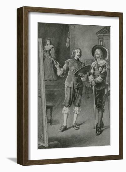 Charles Stuart in the Home of Van Dyck-Walter Stanley Paget-Framed Giclee Print