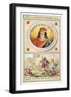 Charles the Fat and the Siege of Paris by the Vikings, 885-886-null-Framed Giclee Print