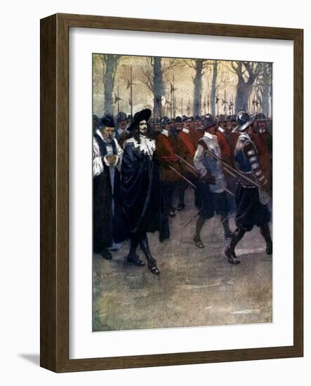 Charles the King Walked for the Last Time Through the Streets of London, 1649-AS Forrest-Framed Giclee Print