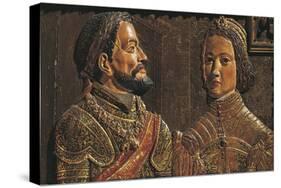 Charles V and Isabella of Portugal, Gilded Wood Relief-Alfonso De Mena-Stretched Canvas