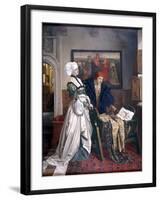 Charles V and Jeanne Vandergeynst at the Cradle of their Daughter Marguerite, 1870-Willem Geets-Framed Giclee Print