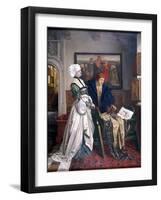 Charles V and Jeanne Vandergeynst at the Cradle of their Daughter Marguerite, 1870-Willem Geets-Framed Giclee Print