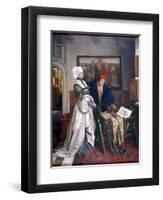 Charles V and Jeanne Vandergeynst at the Cradle of their Daughter Marguerite, 1870-Willem Geets-Framed Giclee Print