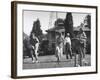 Charles V. Broadley Playing Croquet with His Family after Wife's Recovery from Blindness-null-Framed Photographic Print