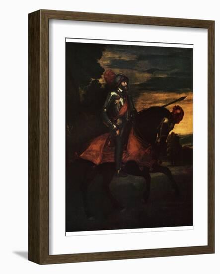 Charles V, Holy Roman Emperor, 1548-Titian (Tiziano Vecelli)-Framed Giclee Print