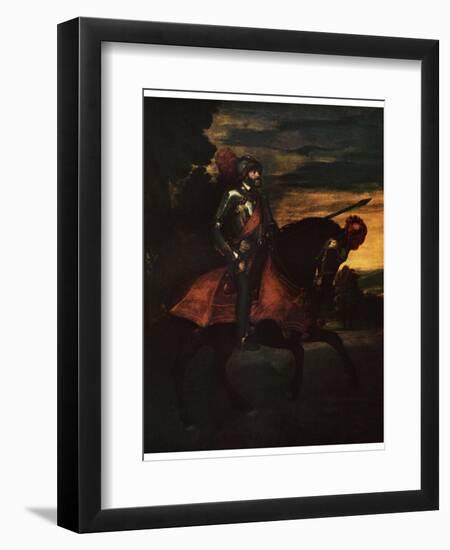 Charles V, Holy Roman Emperor, 1548-Titian (Tiziano Vecelli)-Framed Giclee Print