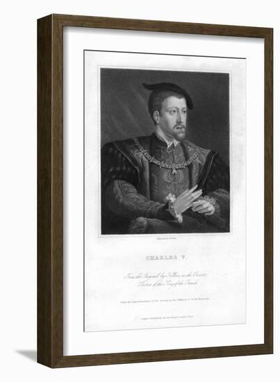 Charles V, Holy Roman Emperor-W Holl-Framed Giclee Print