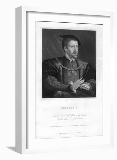 Charles V, Holy Roman Emperor-W Holl-Framed Giclee Print