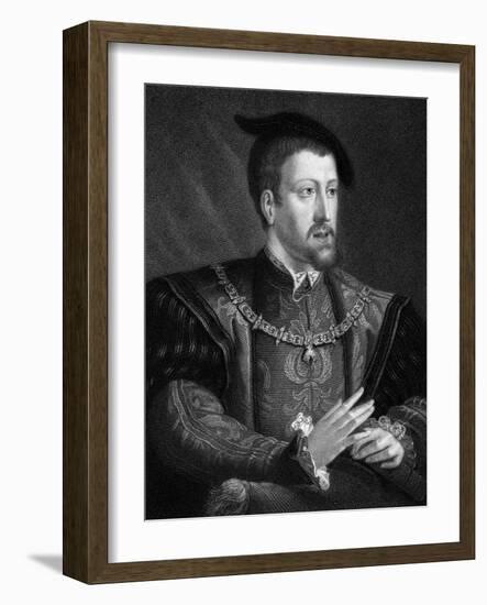 Charles V, King of Spain and Holy Roman Emperor from 1519, 1835-null-Framed Giclee Print