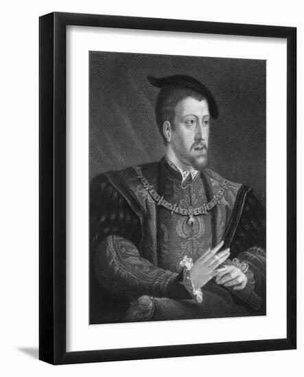 Charles V, King of Spain and Holy Roman Emperor-W Holl-Framed Giclee Print