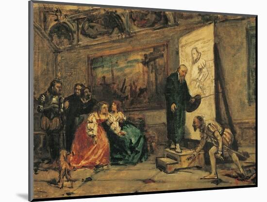 Charles V Picking Up Titian's Brush-Modesto Faustini-Mounted Giclee Print