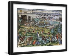 Charles V's Army Against Tunis, 1535-Franz Hogenberg-Framed Giclee Print