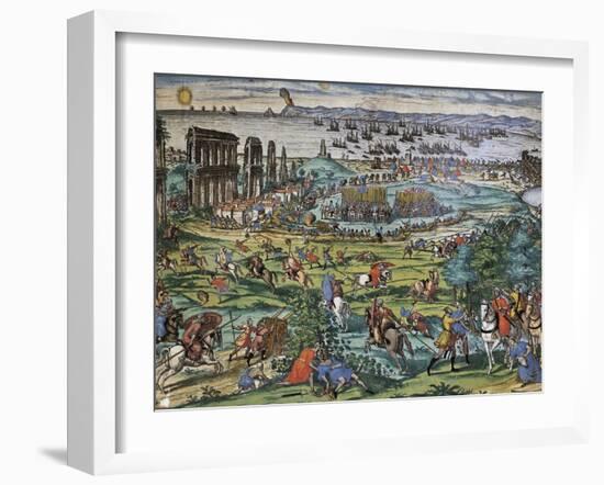 Charles V's Army Against Tunis, 1535-Franz Hogenberg-Framed Giclee Print