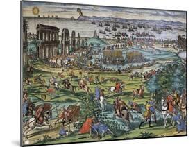 Charles V's Army Against Tunis, 1535-Franz Hogenberg-Mounted Giclee Print