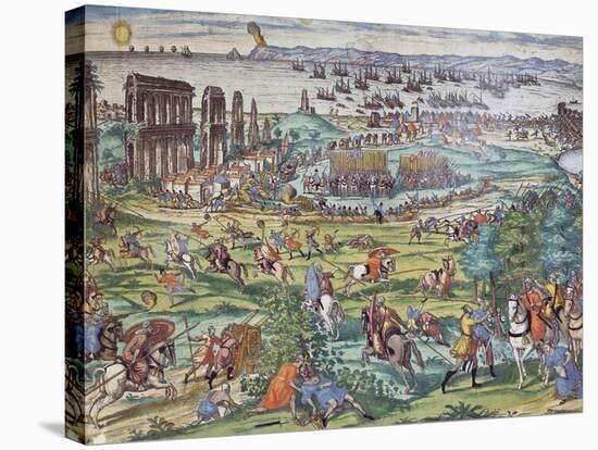 Charles V's Army Against Tunis, 1535-Franz Hogenberg-Stretched Canvas