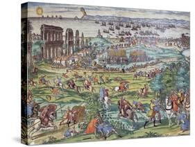 Charles V's Army Against Tunis, 1535-Franz Hogenberg-Stretched Canvas