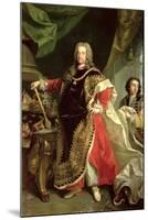 Charles VI, Holy Roman Emperor Wearing the Robes of the Order of the Golden Fleece-Johann Gottfried Auerbach-Mounted Giclee Print