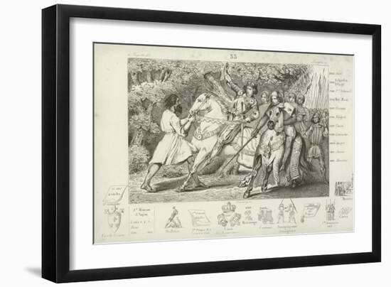 Charles VI of France Is Warned of an Ambush in the Forest Near Angers, 1392-null-Framed Giclee Print