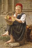 The Apple Girl-Charles-victor Thirion-Stretched Canvas
