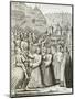 Charles VII Entering Rouen in 1450, Engraving from Chronicles of Enguerrand De Monstrelet-null-Mounted Giclee Print