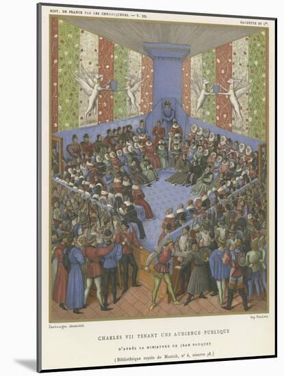 Charles VII Holding a Public Audience-Jean Fouquet-Mounted Giclee Print