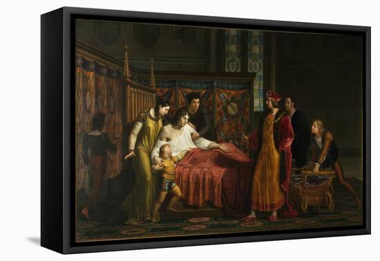 Charles VIII Visits Gian Galeazzo Sforza at Pavia in 1494, 1816-1818-Pelagio Palagi-Framed Stretched Canvas