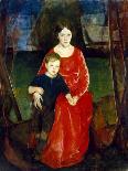 Girl with Red Rose-Charles Webster Hawthorne-Framed Giclee Print