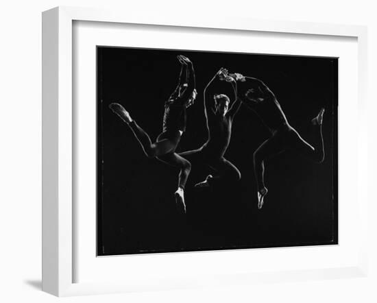 Charles Weidman, Jose Limon and Lee Sherman Dancing "Centaurs" at Gjon Mili's Studio-Gjon Mili-Framed Premium Photographic Print