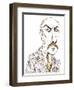 Charles Widor, French composer, organist, and teacher, caricature-Neale Osborne-Framed Giclee Print