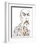 Charles Widor, French composer, organist, and teacher, caricature-Neale Osborne-Framed Giclee Print