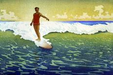 Surf Riders Hawaii-Charles William Bartlett-Art Print