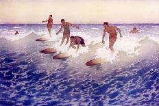 Surf Riders Hawaii-Charles William Bartlett-Art Print