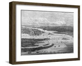 Charleston Harbour, South Carolina, with Sunken Ships-null-Framed Giclee Print