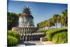 Charleston Pineapple Fountain-George Oze-Stretched Canvas