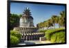 Charleston Pineapple Fountain-George Oze-Framed Photographic Print