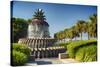 Charleston Pineapple Fountain-George Oze-Stretched Canvas