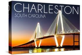 Charleston, South Carolina - Arthur Ravenel Jr. Bridge at Sunset-Lantern Press-Stretched Canvas