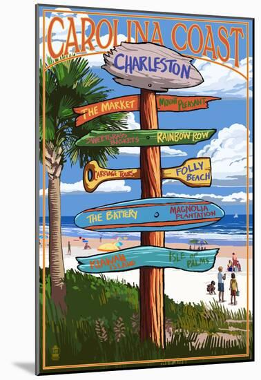 Charleston, South Carolina - Destination Signs-null-Mounted Poster