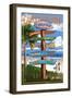 Charleston, South Carolina - Destination Signs-Lantern Press-Framed Art Print