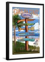 Charleston, South Carolina - Destination Signs-Lantern Press-Framed Art Print