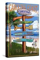 Charleston, South Carolina - Destination Signs-Lantern Press-Stretched Canvas