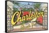 Charleston, South Carolina Greets You-null-Framed Stretched Canvas