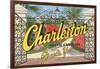 Charleston, South Carolina Greets You-null-Framed Art Print