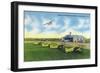 Charleston, South Carolina - Taking Off at Charleston Municipal Airport-Lantern Press-Framed Art Print